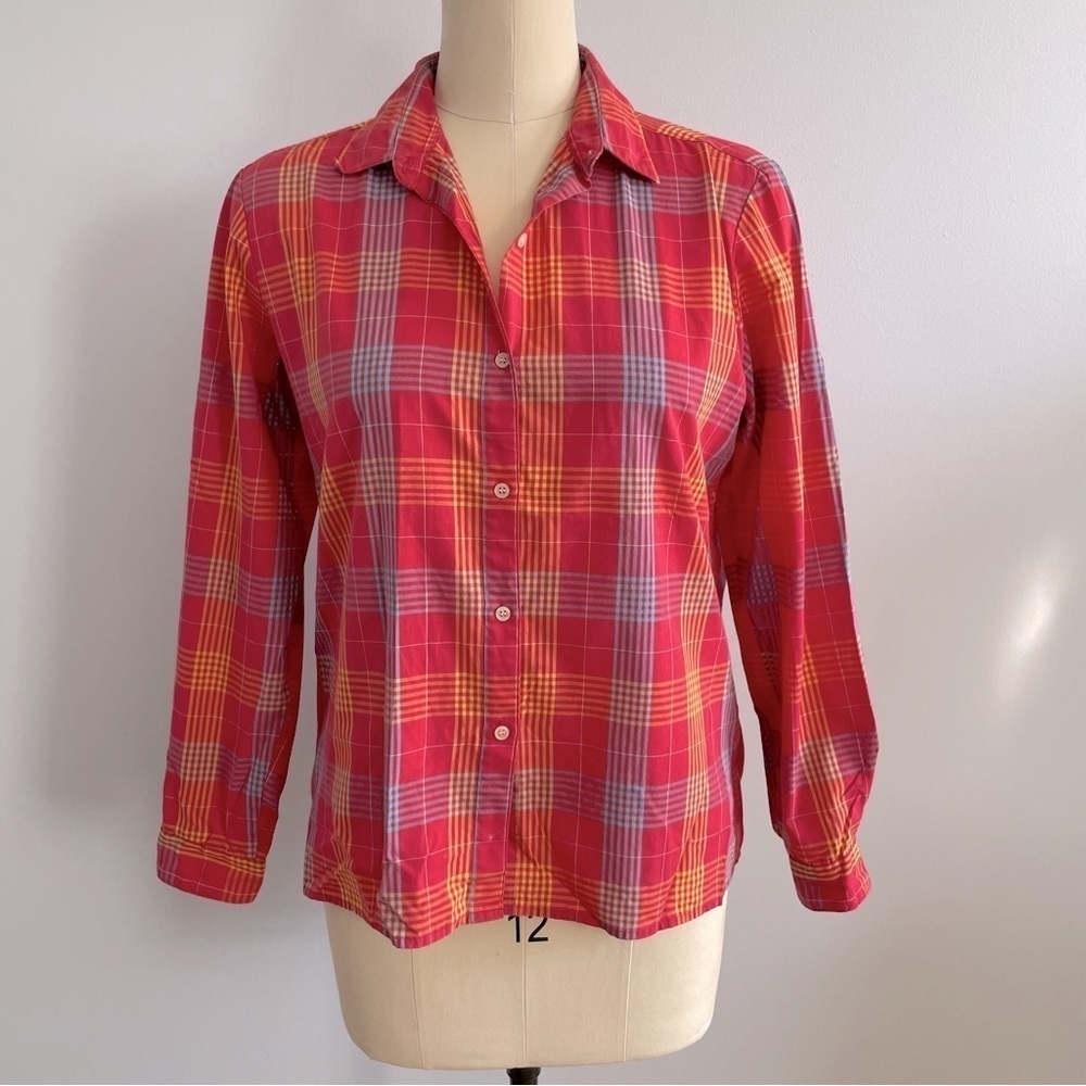 Vintage Levi’s Plaid Button Down Shirt- 1970’s- Size 16